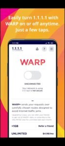 تحميل تطبيق 1.1.1.1 VPN مهكر APK.2025 في بي ان اخر اصدار 4